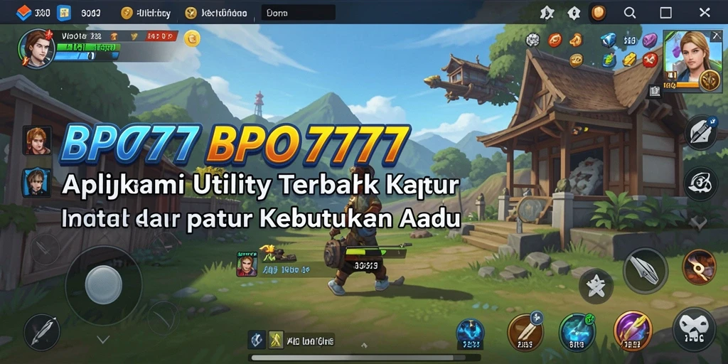 Tampilan utama BPO777 dengan fitur Utility yang memudahkan pengguna.